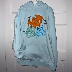 Puma X Pokémon Kids Sweatshirt with Orange, Green, and Blue Characters (Large)